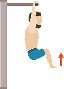 卡通引体向上运动人物形象