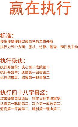 赢在执行标语设计