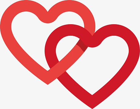 红色套环心心相印