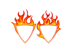 创意红色火焰边框