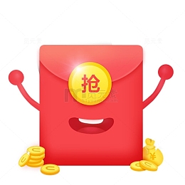 卡通红包装饰标签