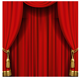 国庆喜庆红色幕布矢量免抠图