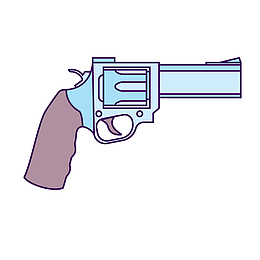 左轮手枪矢量素材图案