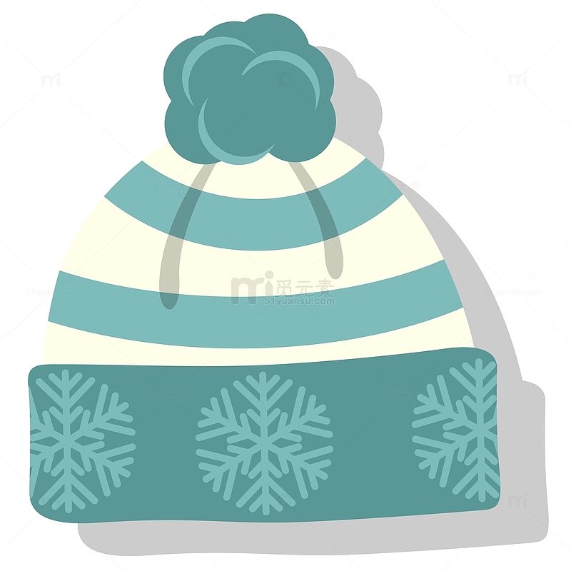 冬季手绘保暖帽子元素
