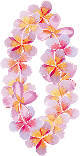 紫色花环矢量