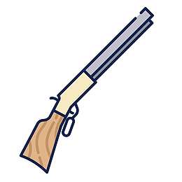 猎枪装饰矢量素材