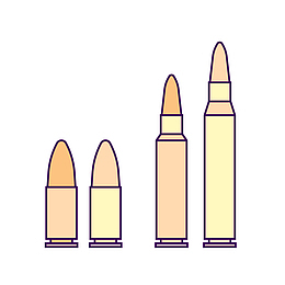 不同型号子弹素材图案