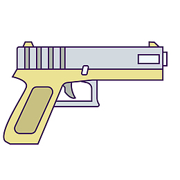 手枪矢量素材图案