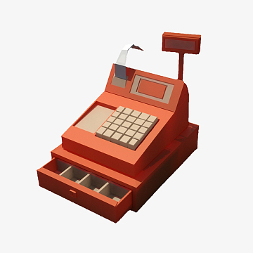 橙色超市收款机