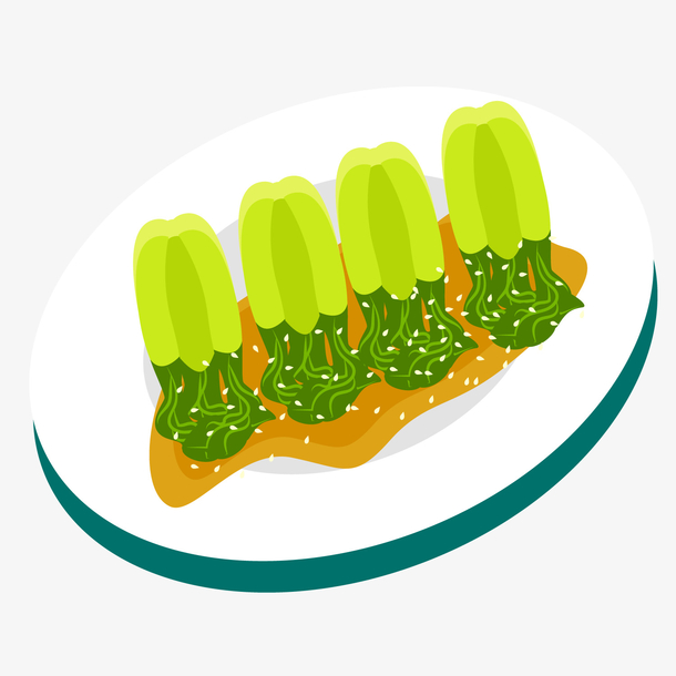 白色圆形盘子蔬菜凉菜