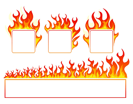创意红色火焰边框