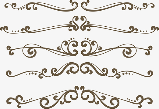复古欧式花藤分割线