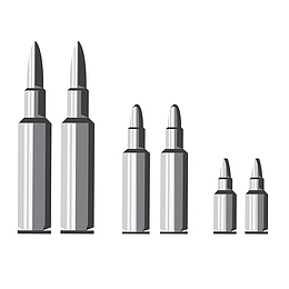 不同型号子弹素材图案