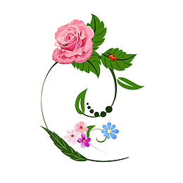 花朵玫瑰花矢量素材图案