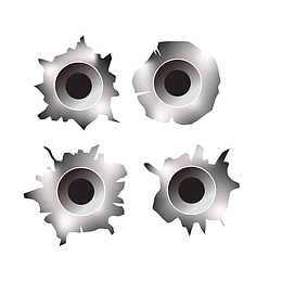 弹孔装饰素材图案