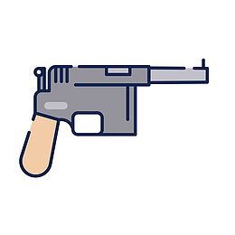 手枪矢量素材图案