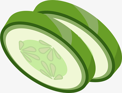 简约冬瓜片设计素材