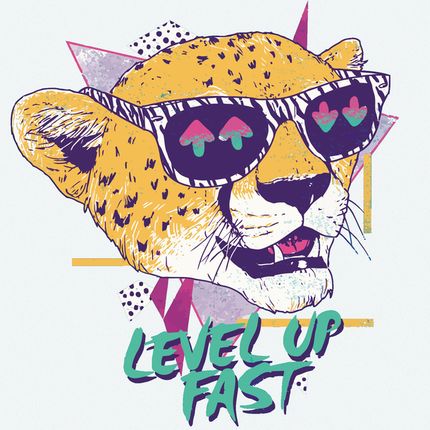 矢量戴墨镜的猎豹