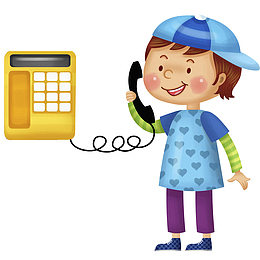 打电话的小男孩场景图