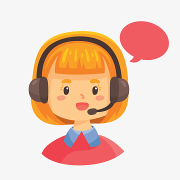 卡通接线员客服矢量图