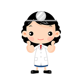 医护人员女医生矢量图