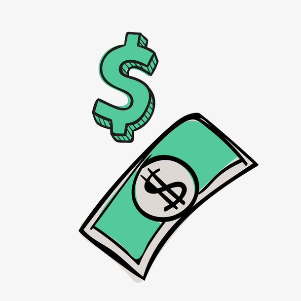 绿色美元纸币矢量图