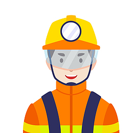 卡通消防员人物矢量图