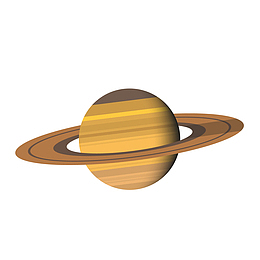卡通木星星球矢量图