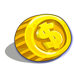 游戏里的金币设计矢量图