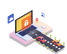 商务办公商用2.5D电脑公路创