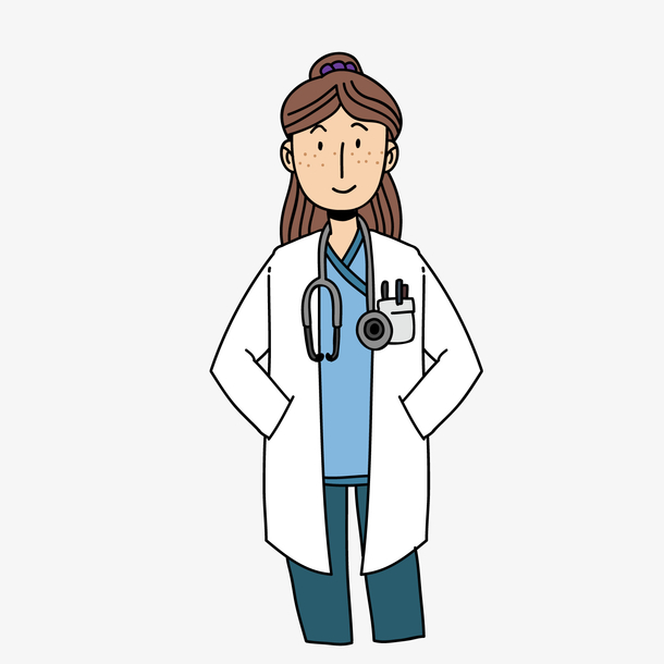 卡通女医生矢量图