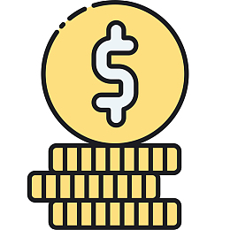 金币可爱数码营销图标