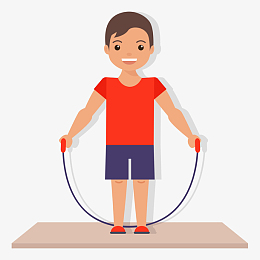全民健身日跳绳免抠元素