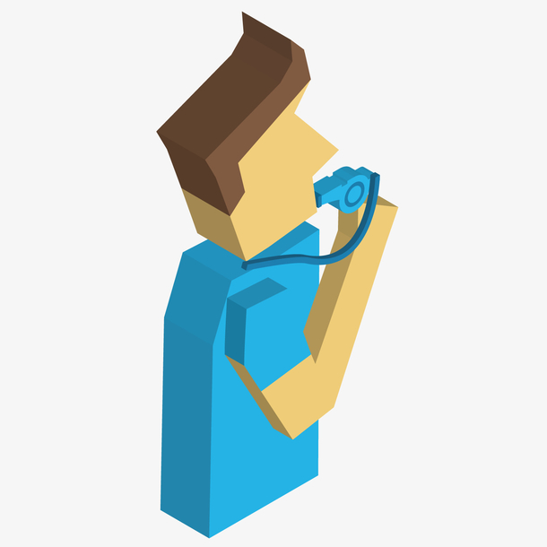 体育教练卡通插画