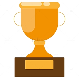 足球运动金色奖杯矢量素材