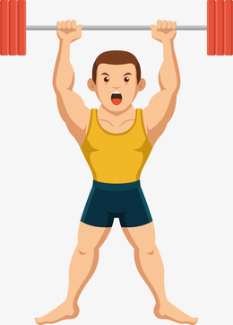 手绘健身素材手绘运动图片