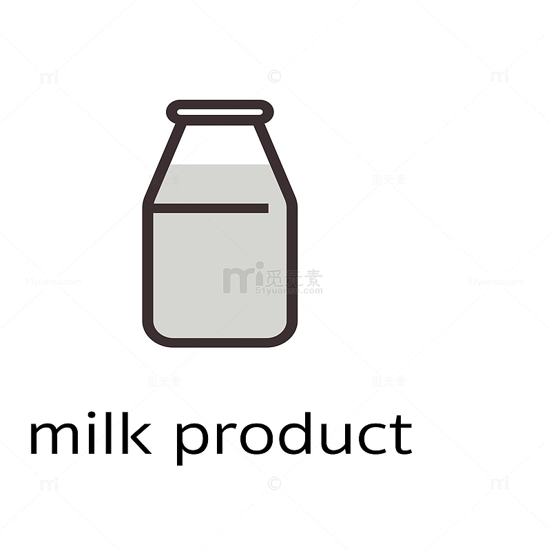 灰色的牛奶的图标