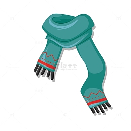 蓝色的围巾免抠png