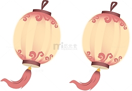 中国风灯笼挂饰元素设计