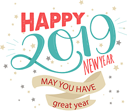 复古风2019新年快乐