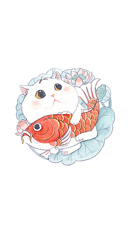 锦鲤红色新年快乐PNG免扣