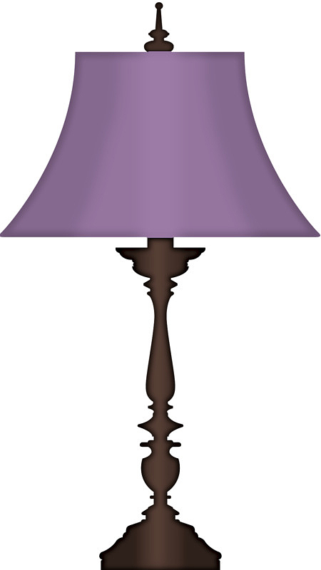 卡通紫色台灯