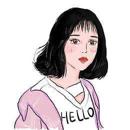 手绘卡通炫酷女孩头像