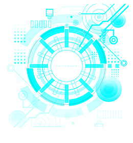 酷炫科技线条卡通装饰