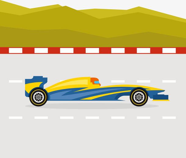 跑道上的炫酷赛车
