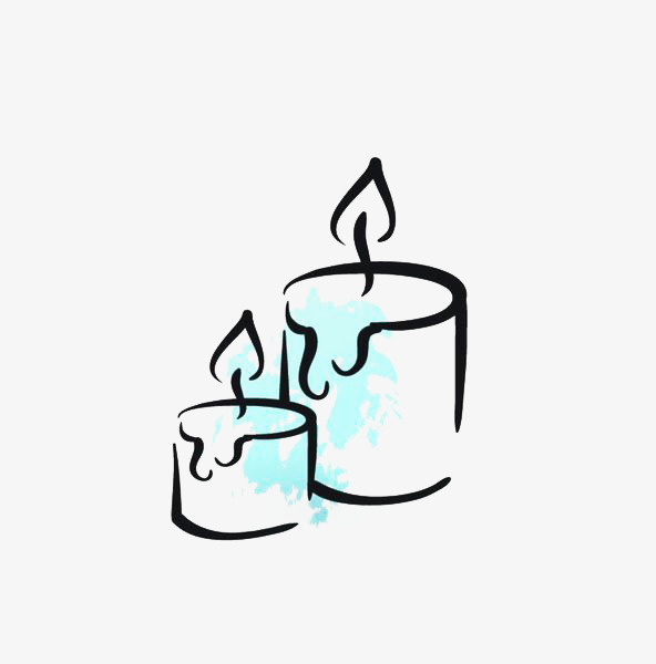 简约手绘蜡烛