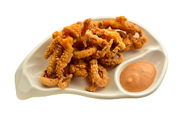 酱料美味油炸鱿鱼圈