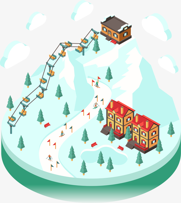 2.5d矢量风景插画