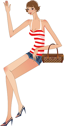 插画美女