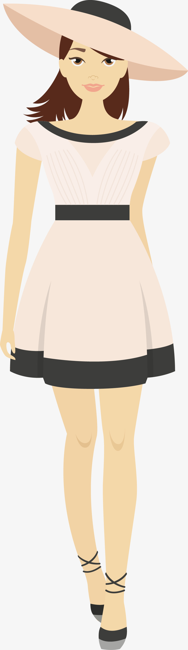 矢量卡通美女免抠素材免费下载_觅元素51yuansu.com